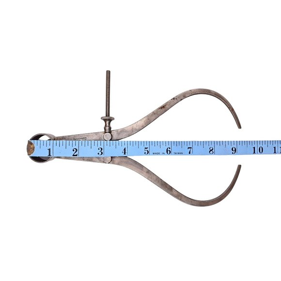 Vintage Starrett Outside Spring Caliper 8 inch Machinist Tool Measure Flat Leg - Picture 5 of 5